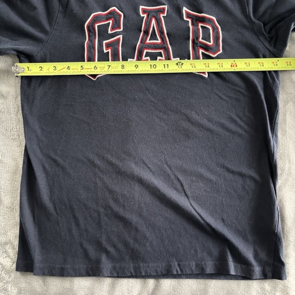 Gap T-shirt Men Sz Medium 1 Navy & 1 Gray Logo Short Sleeve Cotton Crew Neck - Picture 8 of 10